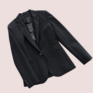 J Crew Classic Blazer Suit Jacket Black Wool 00